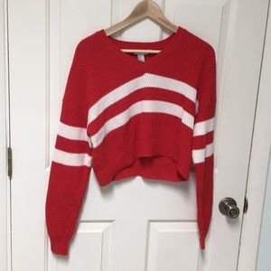 Red striped sweater